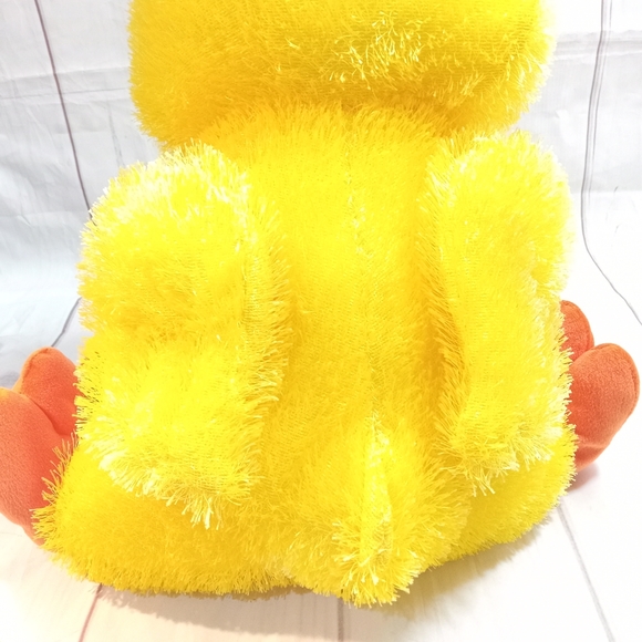 FLOPPY Fluffy Yellow Orange Duckie Toy Work Duck Plush 17 in. Stuff Animal Toy - Picture 2 of 9